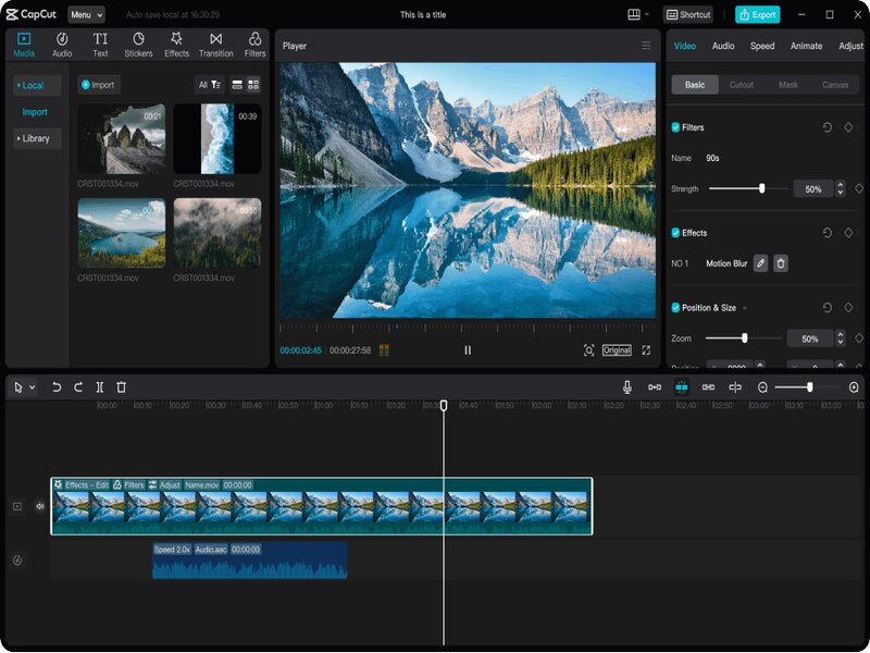 Điều chỉnh nhịp điệu trên video một cách đơn giản với Capcut Pro Apk v14.4.0
