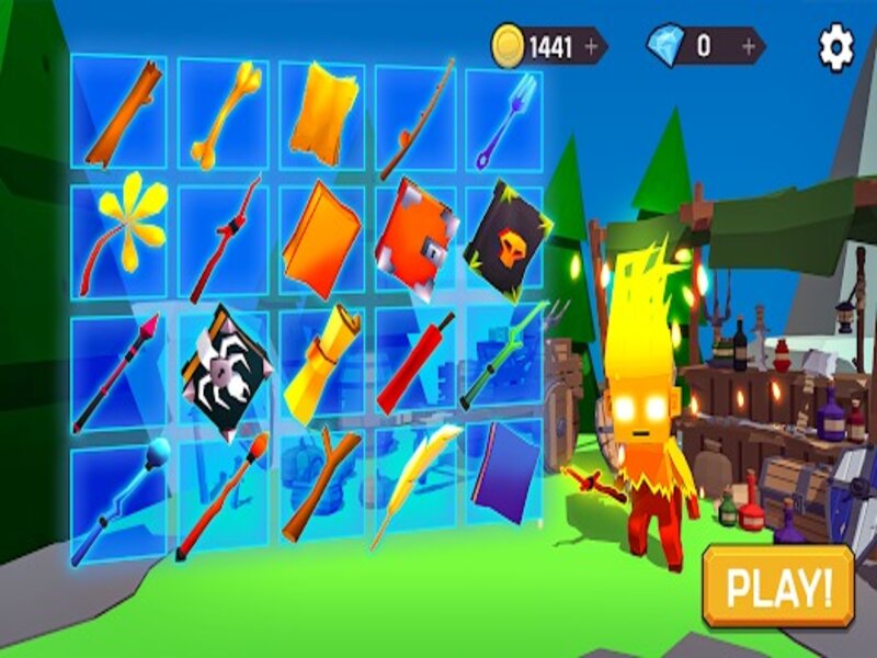 Kho vũ khí phép thuật giúp nâng cấp sức mạnh trong Hack Magica IO