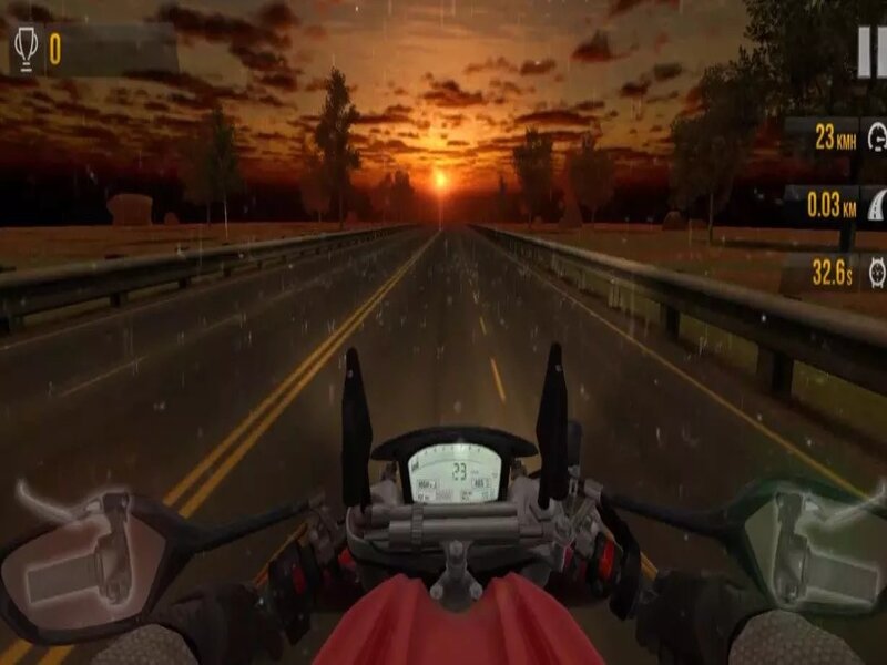 Tải Hack Traffic Rider MOD APK (Vô Hạn Tiền) v2.11 Cho Android 2 Thời tiết và thời gian được mô phỏng sống động trong Hack Traffic Rider Mod Apk