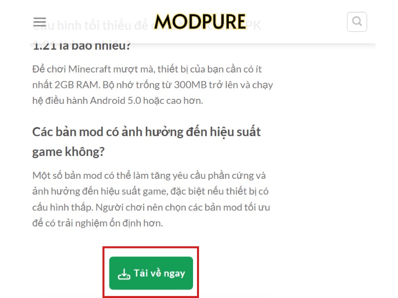 Nhấn nút “Tải về ngay” ở cuối bài viết