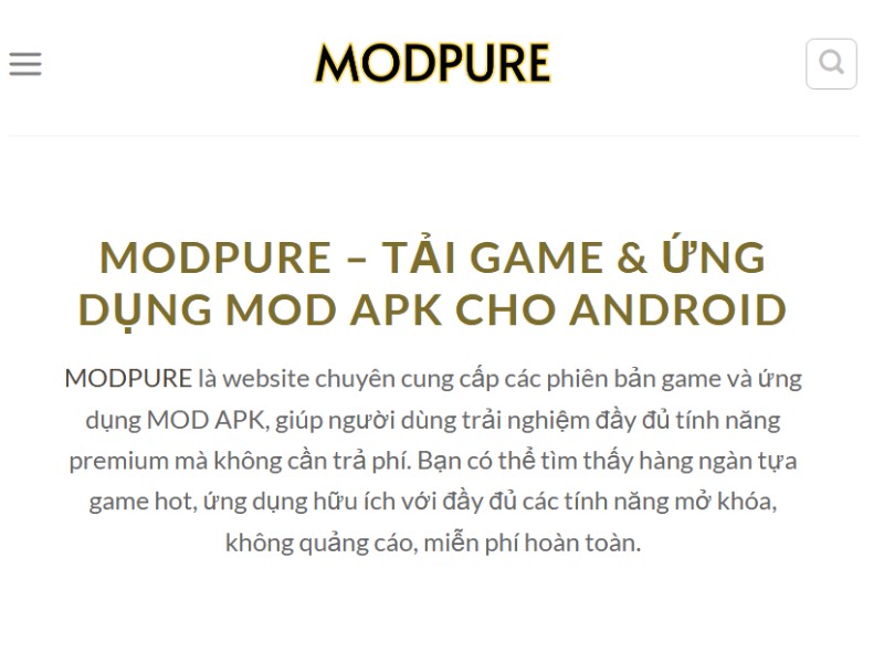 Truy cập vào MODPURE để tải Minecraft 1.21