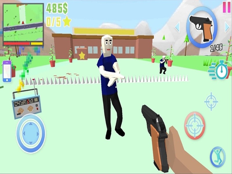 Minigame nhiệm vụ trong hack Dude Theft Wars