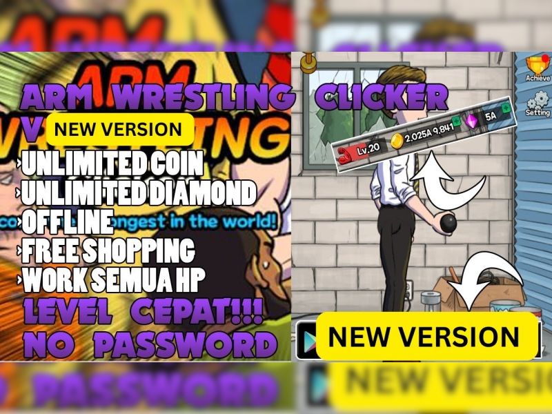 Các Tính Năng Mod Của Phiên Bản Arm Wrestling Clicker Mod Apk