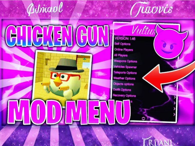 Tải Hack Chicken Gun (Mod Menu, Bất Tử, Vô Hạn Tiền) v4.9.02 3 Chicken Gun Mod Menu