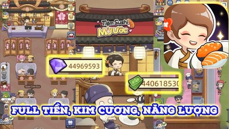 Trọn Bộ Tính Năng Cao Cấp Dành Riêng Cho Phiên Bản Hack Tiệm Sushi Mơ Ước