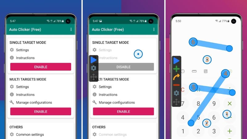 Tải Auto Clicker MOD APK (Mở Khóa Premium, Pro) v2.6.3 3 Giao Diện Đơn Giản, Dễ Sử Dụng Trong Auto Clicker
