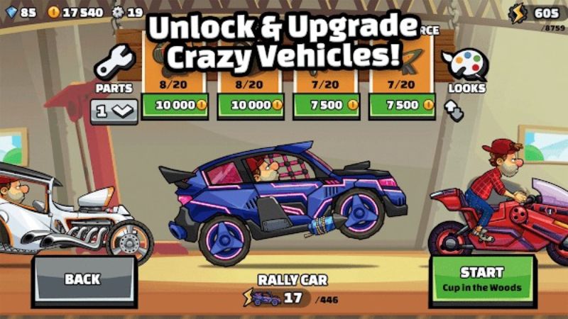 Những Tính Năng Nổi Bật Trong Hill Climb Racing 2