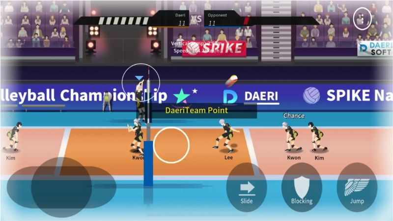 Điều khiển cầu thủ linh hoạt và mượt mà trong The Spike Volleyball Story