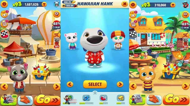 Hệ Thống Bản Đồ Thay Đổi Liên Tục Trong Talking Tom Gold Run MOD APK