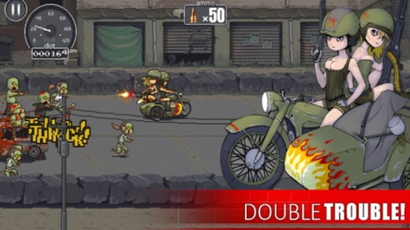 Tải Dead Ahead MOD (Vô Hạn Tiền) v4.4.7 2 Lính cận chiến và bắn súng bảo vệ xe buýt trong Dead Ahead Zombie Warfare
